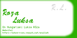 roza luksa business card