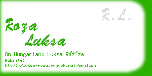 roza luksa business card